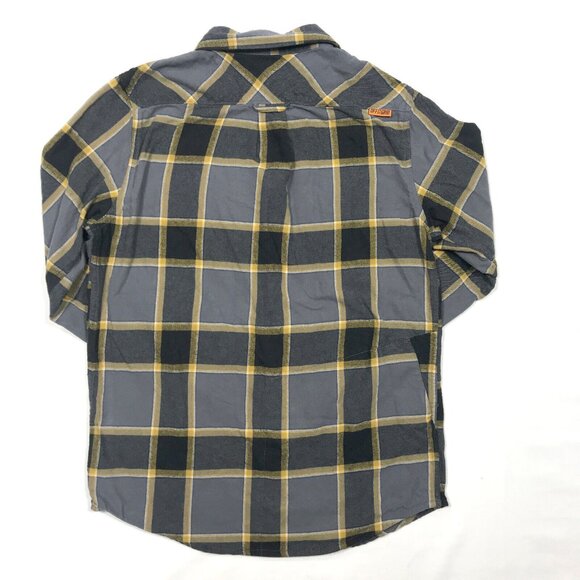 Off the Grid Destroyer Gray Plaid 5-Pocket 100% Cotton Flannel Shirt Mens Med - Picture 9 of 10